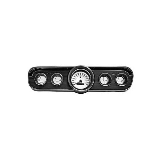 Scott Drake Classic Gauge Face Overlay, 66 White Face Gauge Appliques, 5 Piece, Each