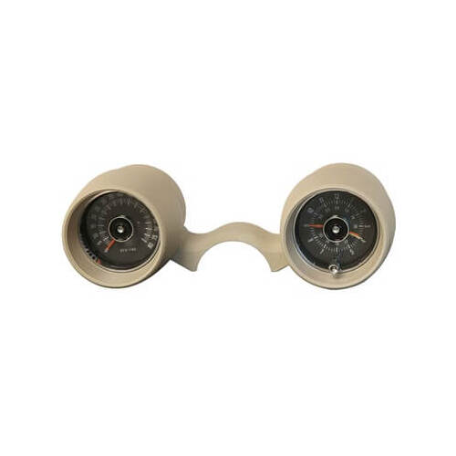 Scott Drake Classic Instrument Cluster, 66 Rally Pac V8 6000Rpm Parch - Call For Availability, Each
