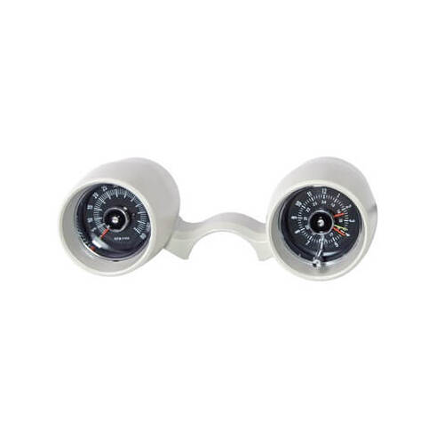 Scott Drake Classic Instrument Cluster, 66 Rally Pac V8 6000Rpm White - Call For Availability., Each