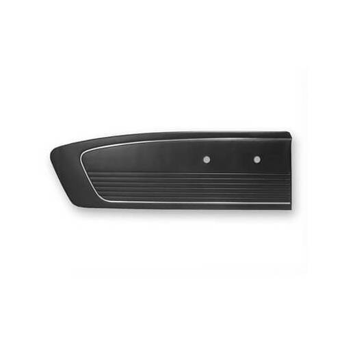 Scott Drake Classic Door Panels, Standard, Full Door, Vinyl, 66 For Ford Mustang, Black, Pair