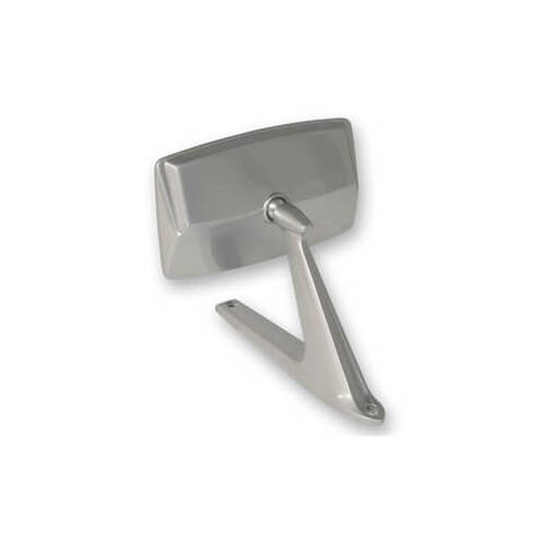 Scott Drake Classic Door Mirror, Outside Mirror, Satin Chrome, Convex Glass, Concours, 1967-1968 For Ford Mustang, Each