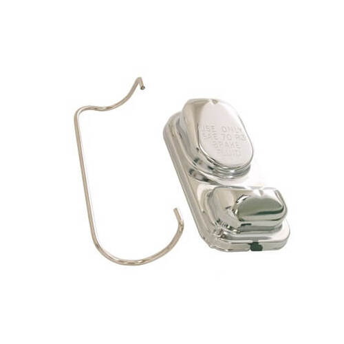 Scott Drake Classic Brake Master Cylinder Cap, Single Bail Style, Steel, Chrome, For Ford, Each