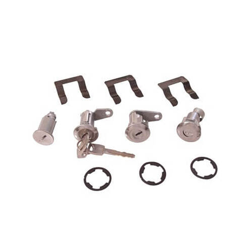 Scott Drake Classic Door Lock Cyl, 67-69 Ignition/Door/Trunk Lock, Set