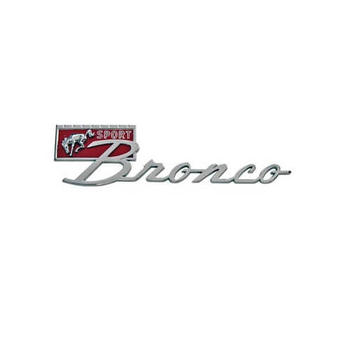 Scott Drake Classic Fender Emblem, Fender Emblem, Bronco Sport, 1967-1977 For Ford Bronco, Each