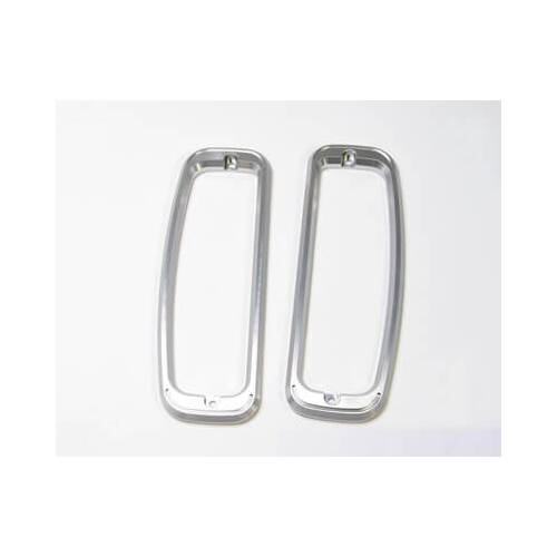 Scott Drake Classic Tail Light Bezel, 1966-77 Bronco Tail Light Bezels (Billet), Each