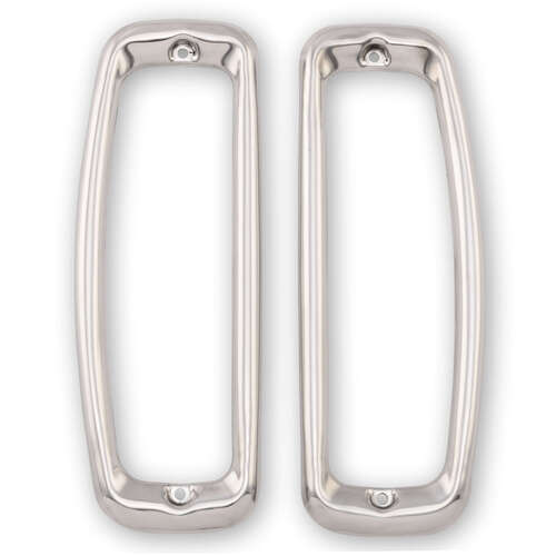 Scott Drake Classic Tail Light Bezel, 1966-77 Bronco, Stainless Steel, Each