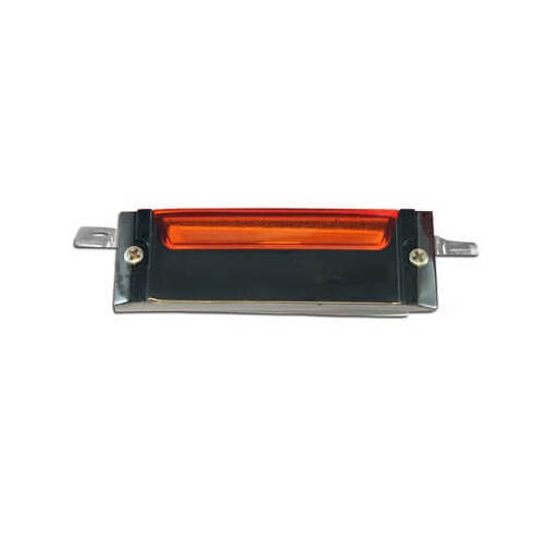 Scott Drake Classic Turn Signal Indicator, Hood Position, Rectangle, Incandescent, Amber Lens, For Ford, Each