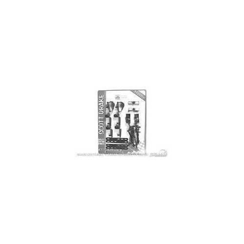 Scott Drake Classic Wire Loom Mounting Kit, Plastic, Black, For Ford, Kit