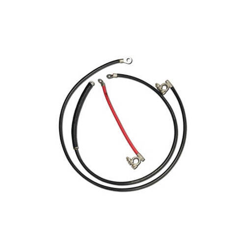 Scott Drake Classic Battery Cables, Heavy Duty, Assembled, 4-gauge, PVC Jacket, Black and Red, For Ford, Kit