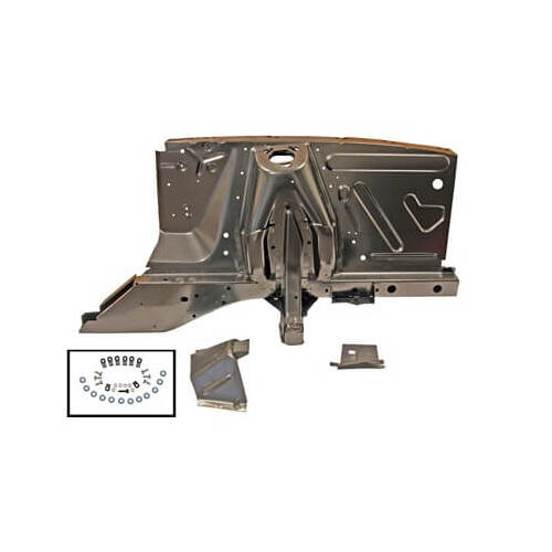 Scott Drake Classic Shock Tower and Apron Assembly, Driver Side, Steel, EDP Coated, For Ford, For Mercury, Each