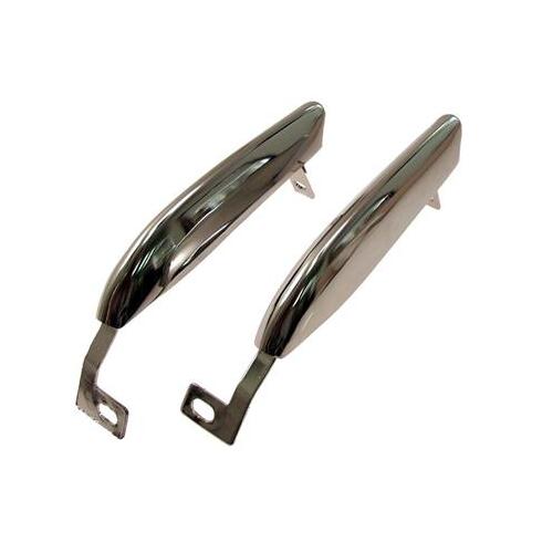 Scott Drake Classic Bumper Guards, Front, Steel, Chrome, For Ford, Pair