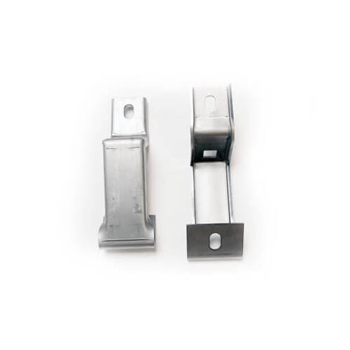 Scott Drake Classic Bumper Brackets, Rear, for Mounting Bumper Guards Only, Steel, Black, Ford, Pair