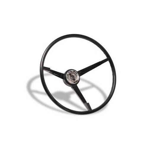 Scott Drake Classic Steering Wheel, 3-Spoke, Plastic, 1967-1967 For Ford Mustang, Black, Each