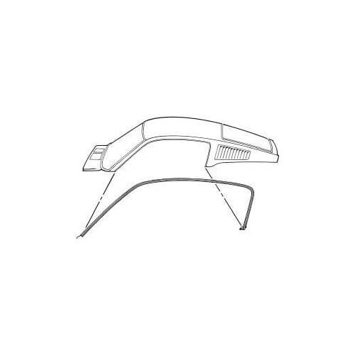 Roof Side Rail Gasket, 1967-1968 Ford Mustang, Set of 2