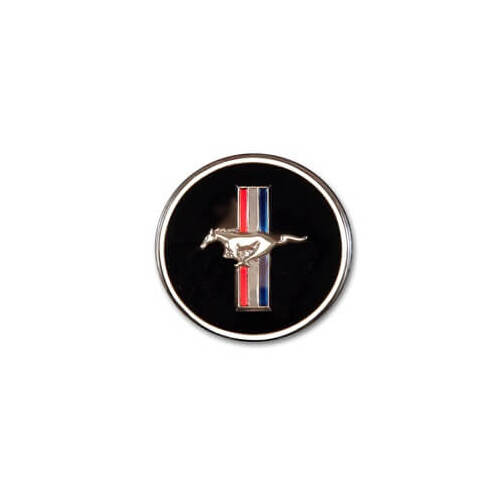 Scott Drake Classic Dashboard Emblem, 1965-1973 For Ford Mustang Horn Button and Dash Panel Emblem with Tri-Bar Logo, Each