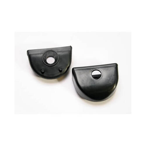 Scott Drake Classic Interior Door Handle Trim, 1967 Mustang Door Panel U-Cup, Deluxe Interior, Black, Each
