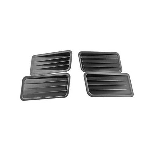 Scott Drake Classic Quarter Panel Molding, 1967 Mustang Quarter Panel Ornaments, Steel, Set of 4