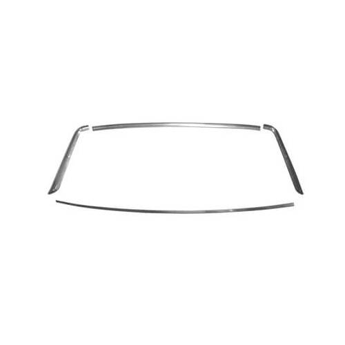 Scott Drake Classic Window Molding, Rear Window Position, Stainless Steel, Polished, For Ford, Kit