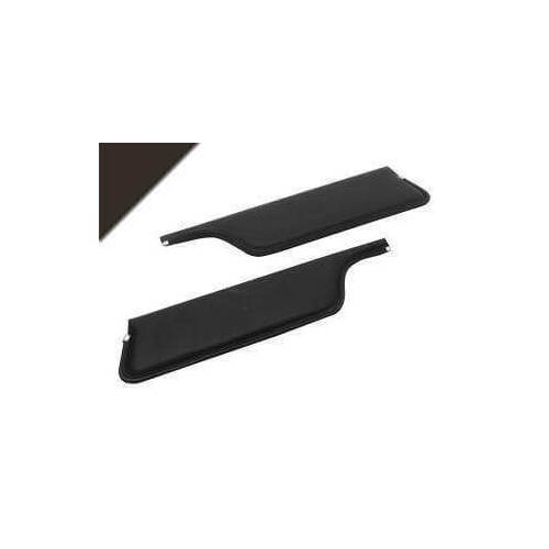 Scott Drake Classic Sunvisor, Interior, Vinyl, 67-68 For Ford Mustang, Convertible, Black, Pair