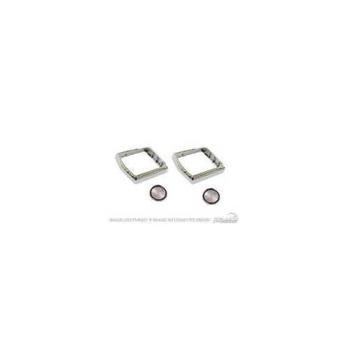 Scott Drake Classic Seat Belt Trim Bezel, 68-70 Deluxe Belt Buckle Restoration Kit, Kit