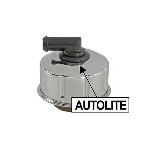 Scott Drake Classic Oil Filler Cap, Chrome, 1968-1970 For Ford Mustang, Each