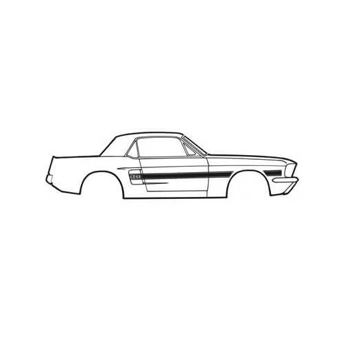 Scott Drake Classic 68 Red Gt Cal Spcl Stripe Kit