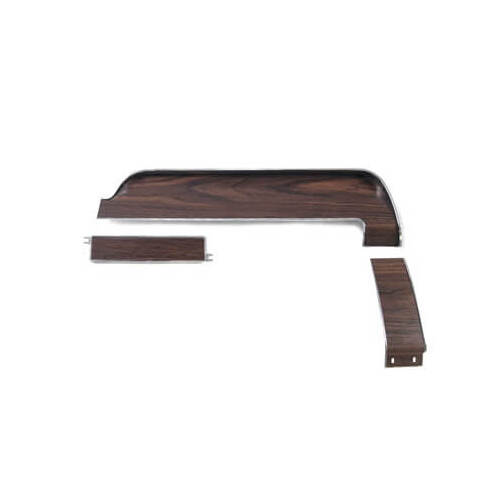 Scott Drake Classic Dashboard Panel Molding, Deluxe Dash Panels, With Wood Grain, 3 Piece, 1968-1968 For Ford Mustang, Each