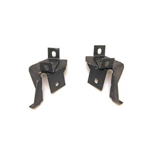 Scott Drake Classic Radiator Mounting Brackets, Lower, Steel, Black, For Ford, For Mercury, Pair