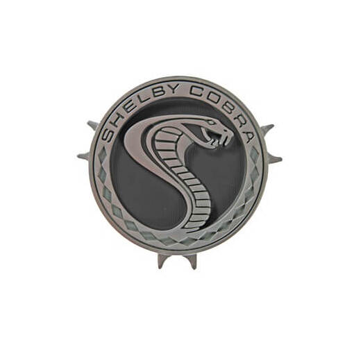 Scott Drake Classic Emblem, Steering Wheel, Charcoal/Gray, Cobra Logo, For Ford, Each