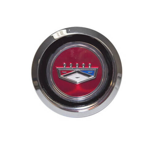 Scott Drake Classic Wheel Cap, 1969-73 For Ford Magnum Hub Cap, Red, Each