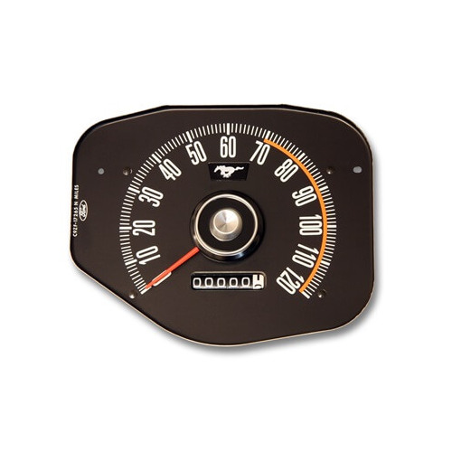 Scott Drake Classic Speedometer Gauge, 69 Mustang Speedo/Black Face, Each