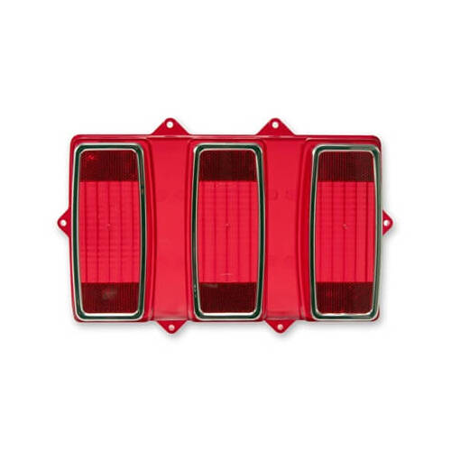 Scott Drake Classic Taillight Lens, Replacement, Stainless Steel Trim, For Ford, Each