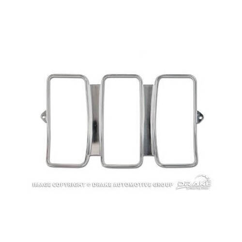 Scott Drake Classic Taillight Bezel, Replacement, Stamped Aluminum, For Ford, Each