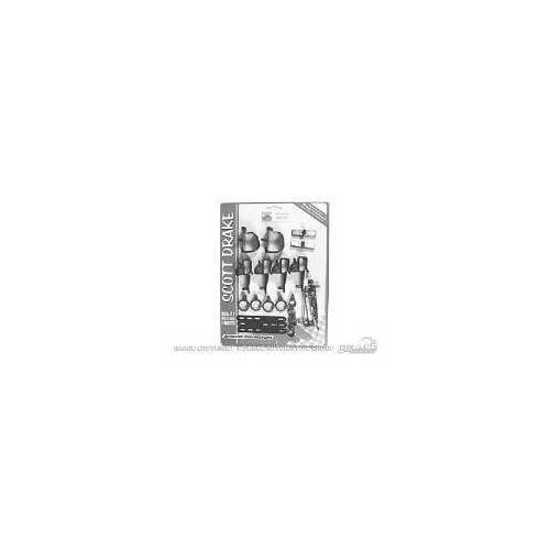 Scott Drake Classic Wire Loom Mounting Kit, Plastic, Black, For Ford, Kit