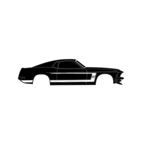 Scott Drake Classic Body Graphics, Boss 302 Stripes, Vinyl, White, For Ford, Kit