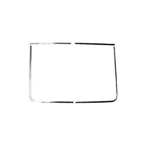 Scott Drake Classic Window Molding, Rear Window Position, Stainless Steel, Polished, For Ford, Set