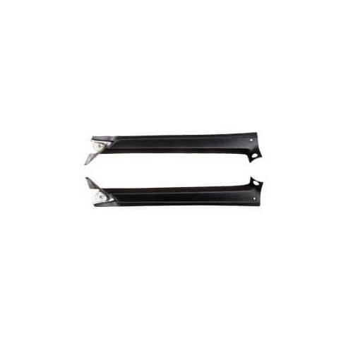 Scott Drake Classic Body A-Pillar Trim Panel, 1969-1970 Ford Mustang, Plastic, Black, Pair