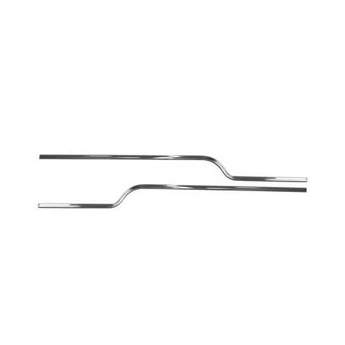 Scott Drake Classic Door Trim Molding, 1969-70 Mustang Deluxe Mach/SS Door Trim, Stainless Steel, Set of 2