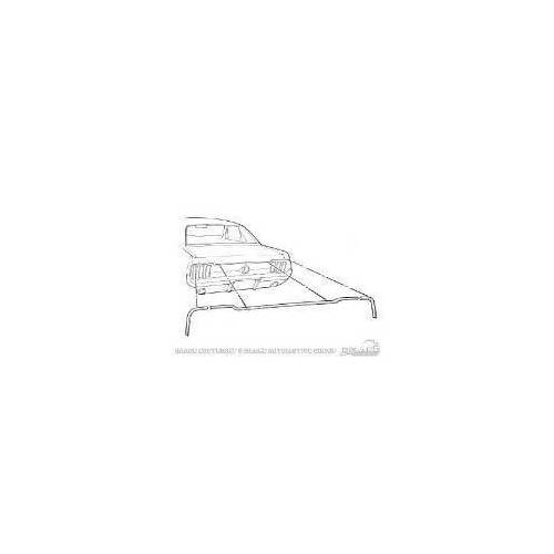 Scott Drake Classic Trunk Lid Molding, Center, Aluminum, Polished, For Ford, Each