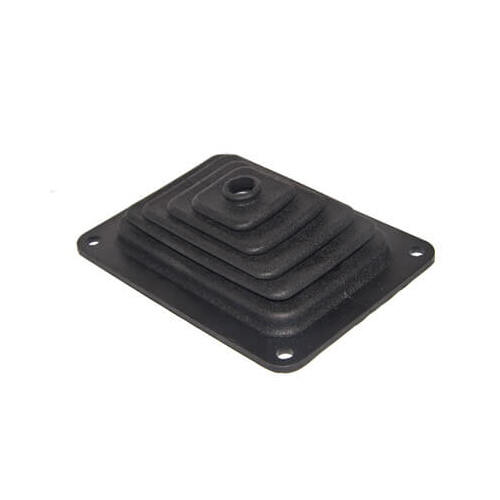 Scott Drake Classic Shifter Boot, Manual, Rectangle Base, Rubber, Black, Floor, For Ford, For Mercury, Each