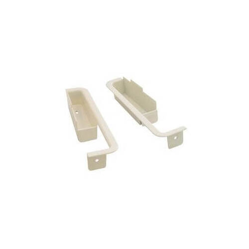 Scott Drake Classic Door Outer Panel, 1969 Deluxe Door Cups, Zinc, White, Pair