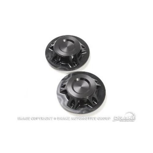 Drake Muscle Cars Suspension Strut Mount Cap, 2010-2014 For Chevrolet Camaro, Aluminum, Black, Pair