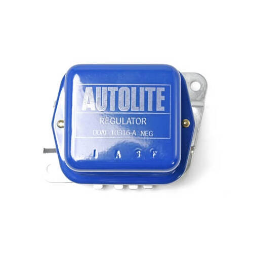 Scott Drake Classic Voltage Regulator, Steel, Blue, For Ford, For Mercury, Each