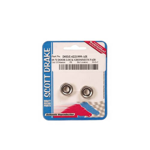 Scott Drake Classic Door Lock Rod Grommet, Door Lock Grommets, 1969-1973 For Ford Mustang Door Lock Grommets, Each