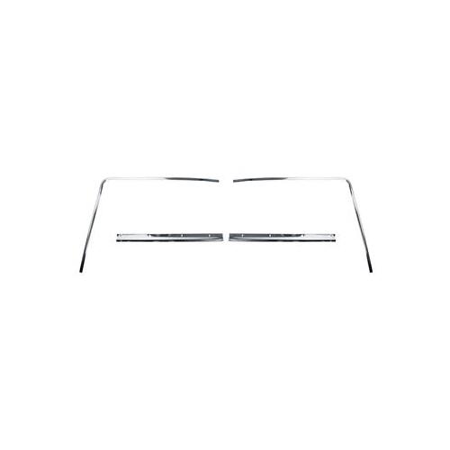 Scott Drake Classic Window Trim Moldings, Rear Window Position, Stainless Steel, Polished, For Ford, Set