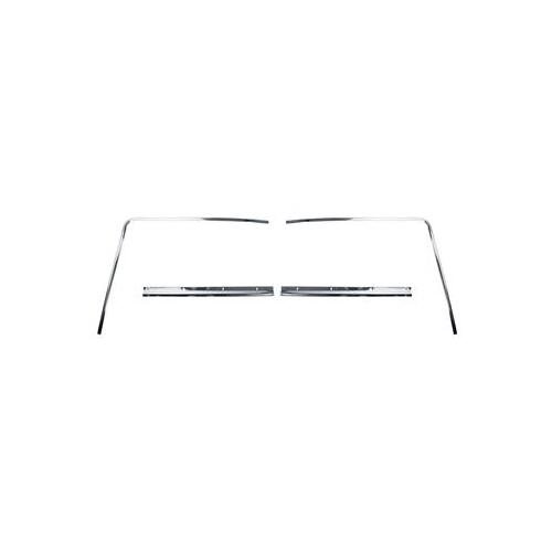 Scott Drake Classic Window Trim Moldings, Rear Window Position, Stainless Steel, Polished, For Ford, Set