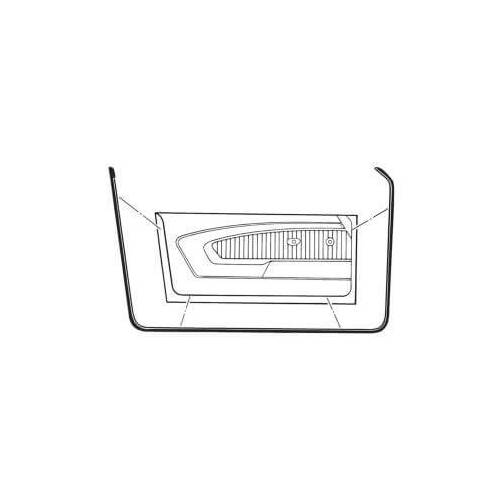 Scott Drake Classic Door Seal, 1971-1973 Ford Mustang, Rubber, Black, Set of 2