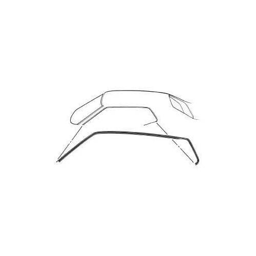 Scott Drake Classic Roof Side Rail Gasket, 1971-1973 Ford Mustang, Each