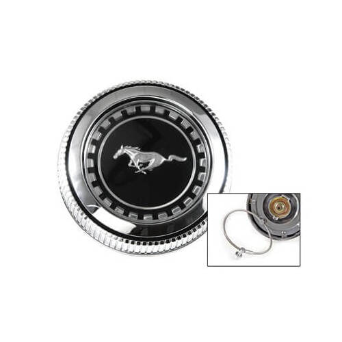 Scott Drake Classic Fuel Tank Cap, Fuel Cap, With Vent & Cable, 1971-1973 For Ford Mustang, Each