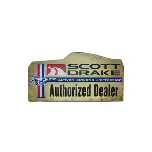 Scott Drake Classic Display Banner, Authorized Dealer Metal Sign, Scott Drake Authorized Dealer Metal Sign, Each
